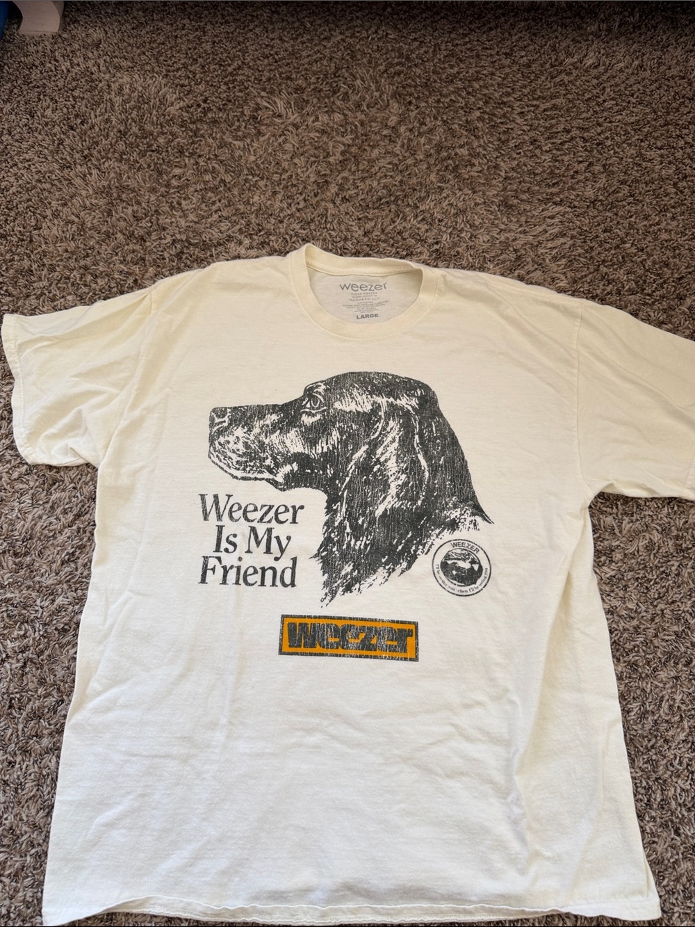 'Is My Friend' Cream Graphic Tee